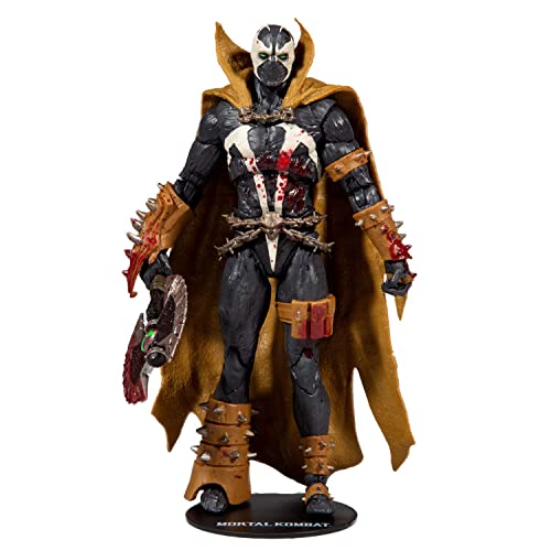 McFarlane Toys, 7-inch Spawn Classic (Bloody Mortal Kombat 11 Figure with 22 Moving Parts, Collectible Mortal Kombat Figure with collectors stand base – Ages 14+