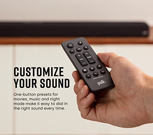 POLK Audio Signa S4 Soundbar with Wireless Subwoofer, eARC, True Dolby Atmos, Bluetooth, Ultra-Slim Sound Bar for TV with Wireless Sub, True 3D Surround Sound, Black