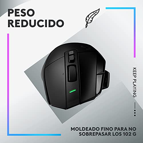 Logitech G G502 X LIGHTSPEED Wireless Gaming Mouse - Optical mouse with LIGHTFORCE hybrid optical-mechanical switches, HERO 25K gaming sensor, compatible with PC - macOS/Windows - Black