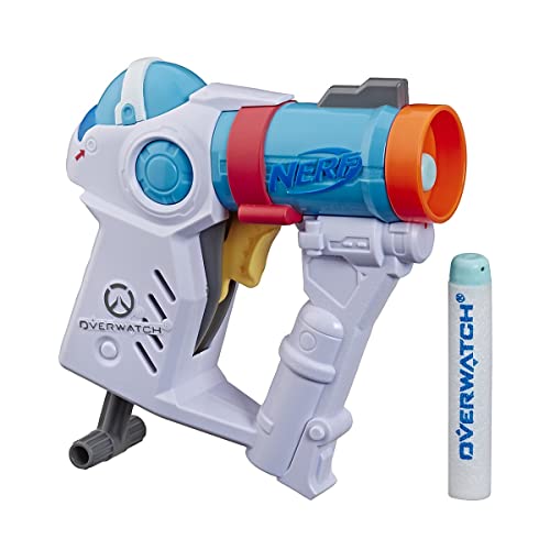 Nerf MicroShots Overwatch Mei Blaster - Includes 2 Official Nerf Elite Darts - For Kids, Teens, Adults