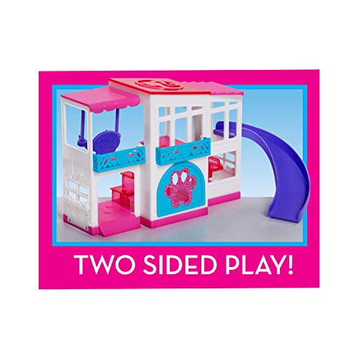 Barbie Pet Dreamhouse 2-Sided Playset, 10-pieces Include Pets and Accessories, Kids Toys for Ages 3 Up