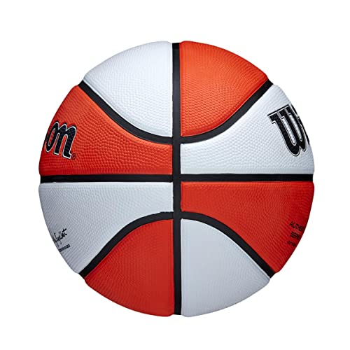 Wilson Basketball, WNBA Authentic Series Model, Outdoor, Tackskin Rubber, Size: 6, Brown/White