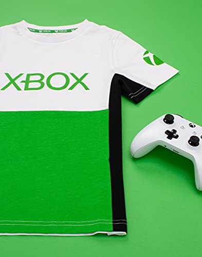 Xbox T-Shirt for Boys & Girls | Kids Block Green Game Logo Top | Children Gamers Clothing Merchandise 12-13 Years