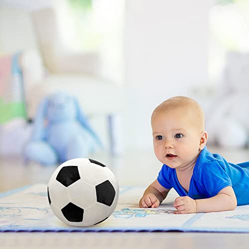 Plush Football Toy, Soft Fluffy Stuffed Football Plush Toy Soccer Ball Soft Pillow Gift Sports Toy The for Children Kids Boy Girl Baby,30cm