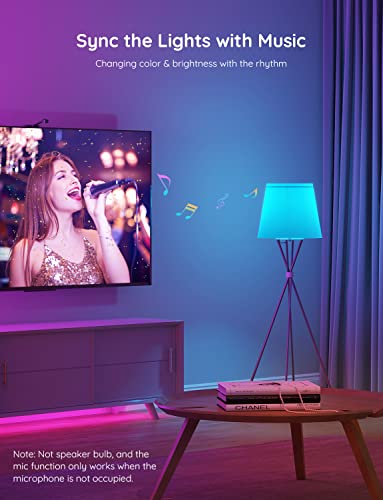 Govee RGBWW Smart Light Bulbs, Colour Changing LED Bulbs with Music Sync, 54 Dynamic Scenes 16 Million DIY WiFi & Bluetooth LED Bulbs Work with Alexa, Google Assistant Home App, 6 Packs