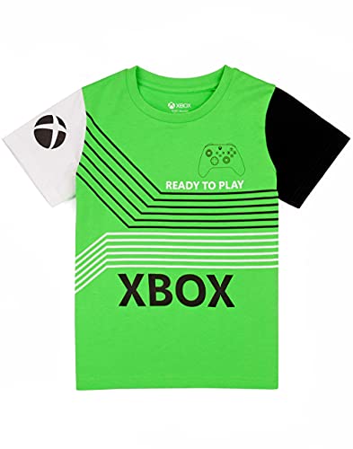 Xbox Pyjamas For Boys | Kids Green OR Black Colour Options T-Shirt & Shorts Gamer Pjs | Game Console Merchandise Gifts 7-8 Years
