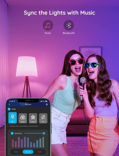 Govee RGBWW Smart Light Bulbs, Colour Changing LED Bulbs with Music Sync, 54 Dynamic Scenes 16 Million DIY WiFi & Bluetooth LED Bulbs Work with Alexa, Google Assistant Home App, 4 Packs