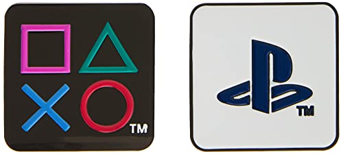Pyramid International PBE5607 Playstation Enamel Pin Badge, 8cm x 1.5cm x 10.5cm, Set of 2 - Official Merchandise 