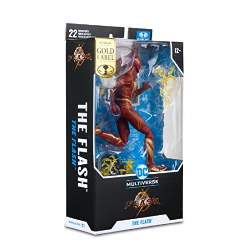 McFarlane Toys, DC Multiverse The Flash Movie Gold Label 7 Inch Action Figure Ages 12+ Multicolour