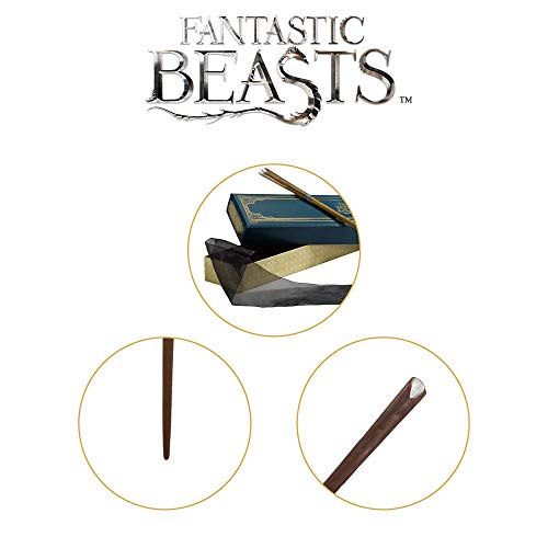 The Noble Collection Newt Scamander Wand in Collectors Box 14 inch long Quality Newt Scamander Wand With Collectors Wand Box - Fantastic Beasts Film Set Movie Props Wands