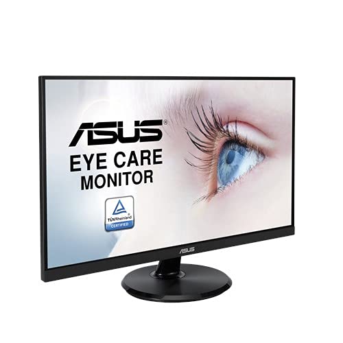 ASUS VA24DQ 24" (23.8") Monitor, FHD (1920x1080), IPS, 75Hz, Frameless, DP, HDMI, D-Sub, Flicker free, Low Blue Light, TUV certified, Black