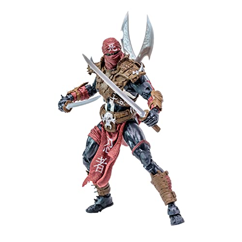 McFarlane Toys, Spawn Comic Ninja Spawn Action Figure set with 22 Moving Parts, Collectible Figure with Accessories and Collectors Stand Base – Ages 12+