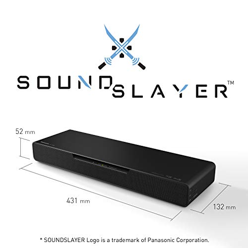 Panasonic SC-HTB01 SoundSlayer Gaming Speaker with Built-in Subwoofer (Dolby Atmos and DTS:X, Bluetooth, High-Resolution Audio, HDMI) - Black [Exclusive to Amazon]