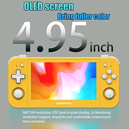 RG505 Handheld Game Console Android 12 Unisoc Tiger T618, 5G WiFi 4.2 Bluetooth 4.95-inch OLED touch screen 128G TF Card 3172 Classic Games