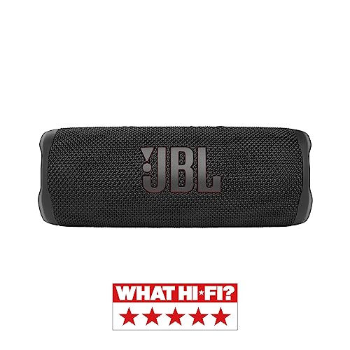 JBL Flip 6 Portable Bluetooth Speaker with 2-way speaker system and powerful JBL Original Pro Sound, up to 12 hours of playtime, in black