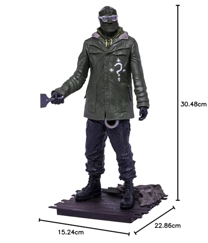 McFarlane Toys, 12-Inch DC Batman The Riddler Action Figure Statue, Collectible DC Batman Movie Figure with Stand Base and Unique Collectible Character Card – Ages 12+