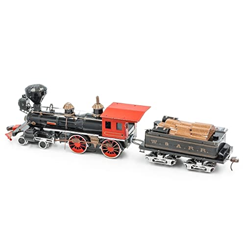 Metal Earth Fascinations Wild West 4-4-0 Locomotive 3D Metal Model Kit Bundle with Tweezers