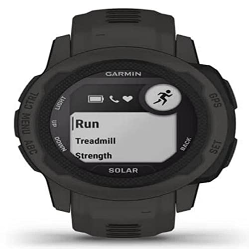 Garmin Instinct 2S SOLAR, Smaller Rugged GPS Smartwatch, Built-in Sports Apps and Health Monitoring, Solar Charging and Ultratough Design Features, Graphite