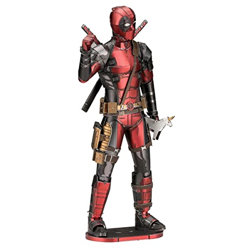 Metal Earth Fascinations Marvel Deadpool 3D Metal Model Kit Bundle with Tweezers