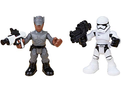 Hasbro Disney's Star Wars Playskool Galactic Heroes Exclusive Adventure Play Set, Imperial First Order AT-ST & 2 Action Figures Included, Toy, Designed for Kids Ages 3-7,Blue,white