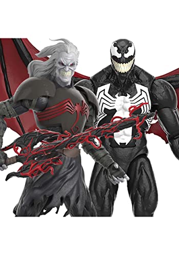 Marvel Hasbro Legends Series Spider-Man 60th Anniversary Knull And Venom 2-Pack King In Black 15-cm Action Figures, 5 Accessories, Multicolor,F3466
