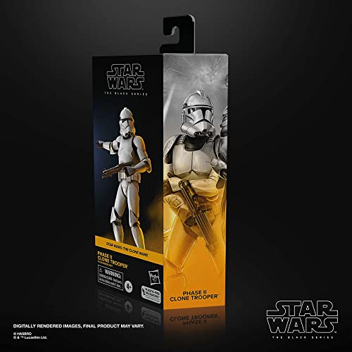 Star Wars The Black Series Phase II Clone Trooper, Star Wars: The Clone Wars 6-Inch Action Figures