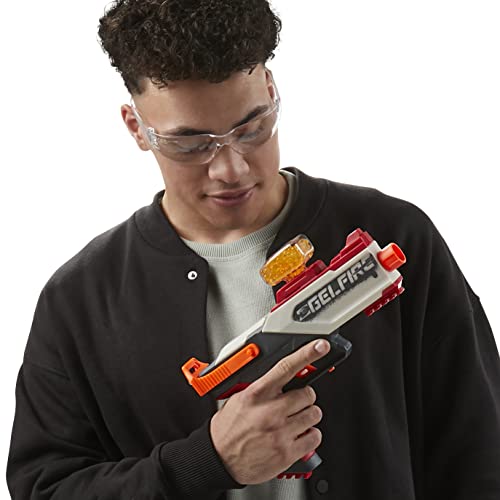 Nerf Pro Gelfire Legion Blaster, 300 Hydrated Gelfire Rounds, 130 Round Hopper, Spring Action, Eyewear