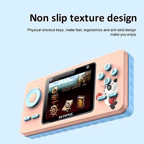 YTFSKFUI Handheld Game Console Built-In 520 Classic Games, Fashion Trend Retro Handheld Game Console, TFT Screen, Usb Rechargeable Handheld Games Consoles Children Birthday Gift(Macaron Pink)