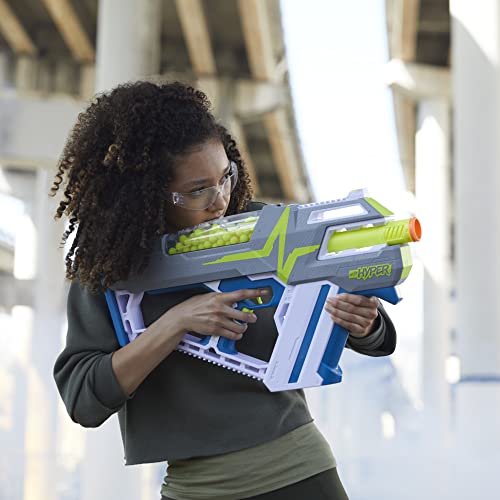 Nerf Hyper Mach-100 Fully Motorised Blaster – Includes 80 Nerf Hyper Rounds, Up To 110 FPS Velocity, Easy Reload, Holds Up to 100 Rounds. Age 14+