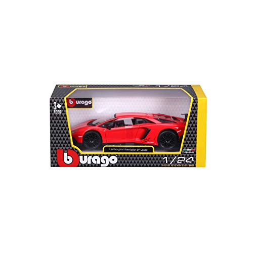 Bburago B18-21079 Jaguar 1:24 Lamborghini AVENDTADOR, Red