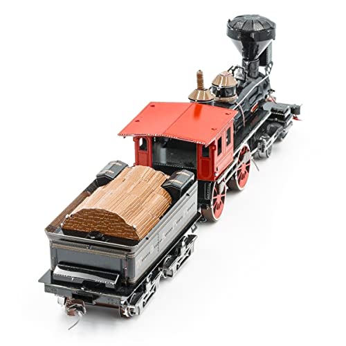 Metal Earth Fascinations Wild West 4-4-0 Locomotive 3D Metal Model Kit Bundle with Tweezers