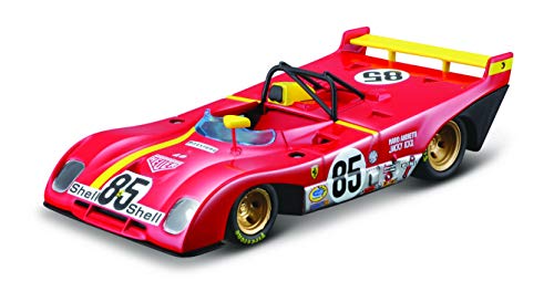 Bburago B18-36302 312P 1:43 Ferrari Racing 312 P 1972, Red #85