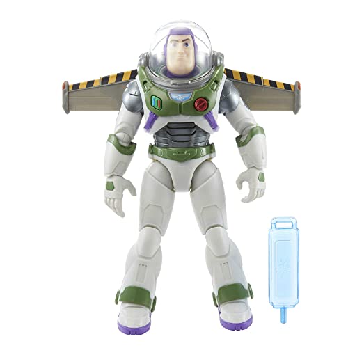 Disney and Pixar Lightyear Jetpack Liftoff Buzz Lightyear Large 12 Inch Scale Posable Action Figure, Jet Pack & Vapor Trail Exhaust, Toy 4 Years & Up