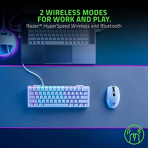 Razer Orochi V2 - Mobile Wireless Gaming Mouse with up to 950 Hours of Battery Life (Ultra Lightweight Design, HyperSpeed Wireless and Bluetooth, 2nd Gen Mechanical Mouse Switches) Mercury White
