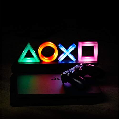 Paladone Playstation Icons Light with 3 Light Modes - Sound Reactive, Dynamic Phasing, and Standard Mode - Gaming Room Decor and Gamer Lighting