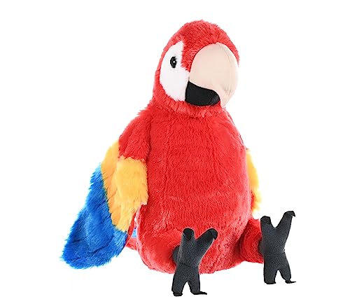 Wild Republic Scarlet Macaw Plush Soft Toy, Cuddlekins Cuddly Toys, Gifts for Kids 30 cm