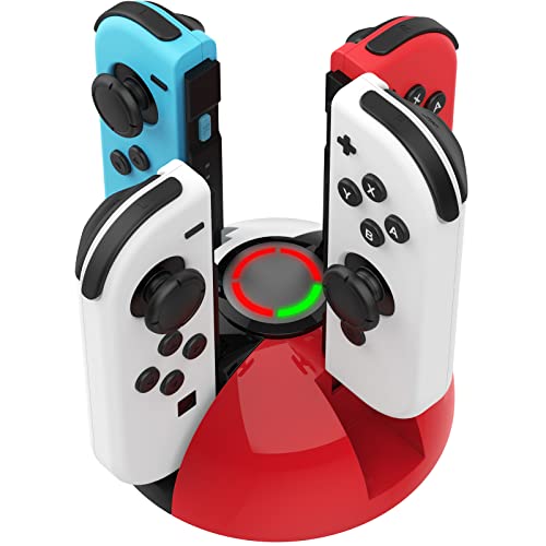 HEIYING Switch Joy-Con Charging Dock for Nintendo Switch/Switch OLED Joy-Con Controller, Switch Controller Charger Stand Station,Switch Joy-Con Charging Stand with LED Indicator.