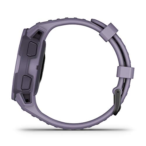 Garmin Instinct SOLAR, Rugged GPS Smartwatch, Built-in Sports Apps and Health Monitoring, Solar Charging and Ultratough Design Features, Orchid