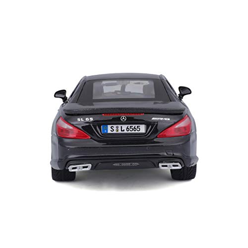 Bburago 18-21066 Mercedes-Benz SL 65 AMG Hardtop Diecast Model Kit, Black, 1:24 Scale