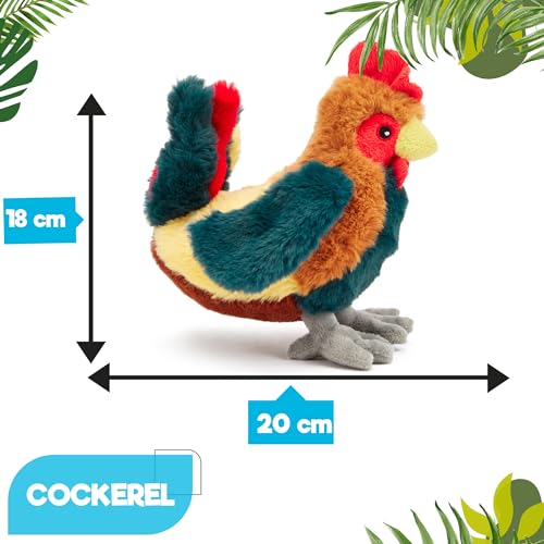 Zappi Co Ultra Soft Cockerel Plush Toy (24 cm Length) - 100% Recycled, Eco-Friendly, Newborn Gift, Realistic Lifelike