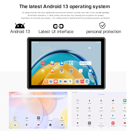 DOOGEE U9 Tablet 10 inch, 7GB RAM+ 64GB ROM(1TB TF), Android Tablet 5060mAh, Android 13 Tablet,1280 * 800 HD+ & Dual Camera &TÜV & WiFi 6 & Bluetooth 5.0 & OTG & Typ C, Grey