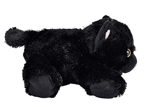 Wild Republic Black Cat Stuffed Animal, Plush Toy, Gifts for Kids, Hug'Ems 7 Inches