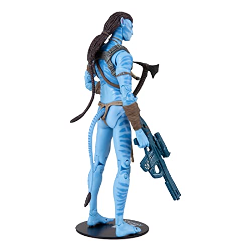 McFarlane Toys , Disney Avatar, World of Pandora 7-inch Jake Sully (Reef Battle) Classic Avatar Movie Action Figure with 22 Moving Parts, Disney Toys Collectible Figure with Collectors Stand, Ages 12+