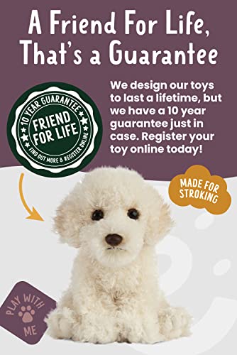 Living Nature Labradoodle Puppy, Realistic Soft Cuddly Dog Toy, Naturli Eco-Friendly Plush, 16cm