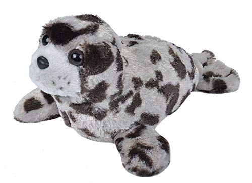 Wild Republic Harbor Seal Plush Soft Toy, Cuddlekins Cuddly Toys, Gifts for Kids 20 cm , Grey