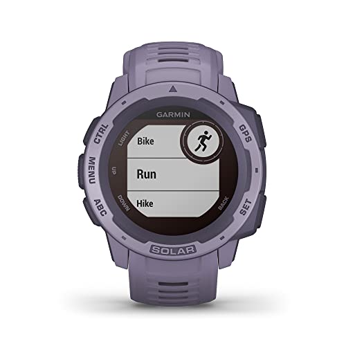 Garmin Instinct SOLAR, Rugged GPS Smartwatch, Built-in Sports Apps and Health Monitoring, Solar Charging and Ultratough Design Features, Orchid