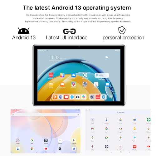 DOOGEE U9 Tablet 10 inch, 7GB RAM+ 64GB ROM(1TB TF), Android Tablet 5060mAh, Android 13 Tablet,1280 * 800 HD+ & Dual Camera &TÜV & WiFi 6 & Bluetooth 5.0 & OTG & Typ C, Purple