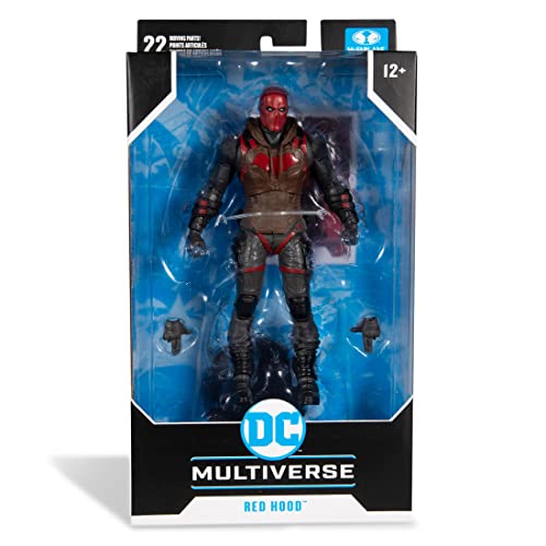 McFarlane Toys, DC Gaming 7-inch Red Hood Action Figure with 22 Moving Parts, Collectible DC Gotham Knights Game Figure with Stand Base and Unique Collectible Character Card – Ages 12+