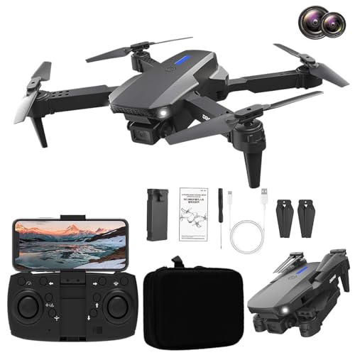 Drone with Dual 1080P HD Camera, Foldable Aerial RC Quadcopter with Altitude Hold, Headless Mode, Trajectory Flight, App Control, Speed Adjustment Gifts for Boys Girls Cheap Items #4