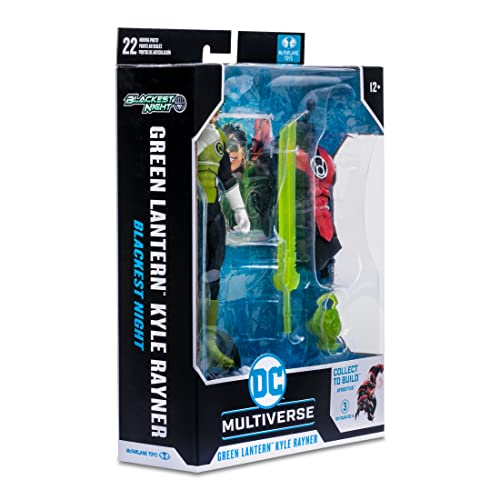 McFarlane Toys, 7-Inch DC Blackest Night Kyle Rayner Action Figure with 22 Moving Parts, Collectible DC Figure with Unique Collectible Character Card – Ages 12+